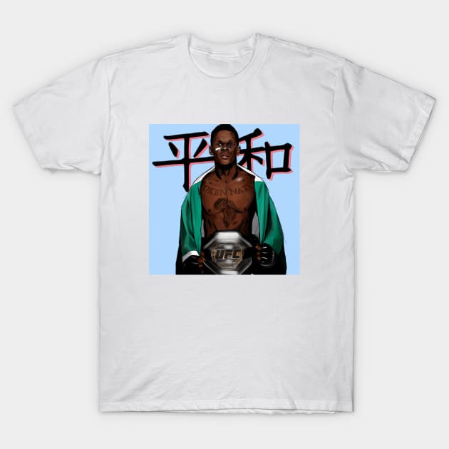 Isreal Adesanya T-Shirt by tea rent illustrations